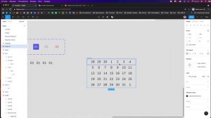 Figma. Как сделать адаптивный календарь в фигме с помощью AutoLayout и Variants