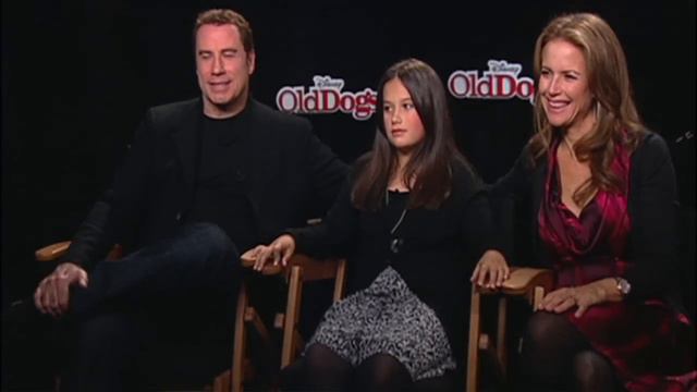 Old Dogs John Travolta, Kelly Preston & Ella Bleu Travolta Exclusive Interview | ScreenSlam