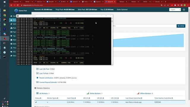 Как майнить Dynex DNX на Windows? Dynex + Kaspa Расчет доходности