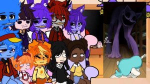 Fandoms react to CatNap and Dogday Poppy Playtime Chapter 3 Smiling Critters 💜Gacha react to TikTok