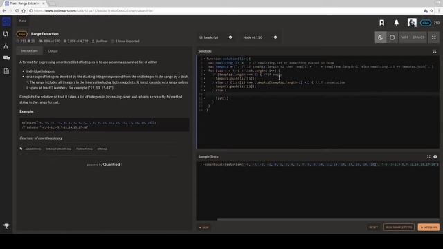 CodeWars - Range Extraction - 020818 смотреть онлайн