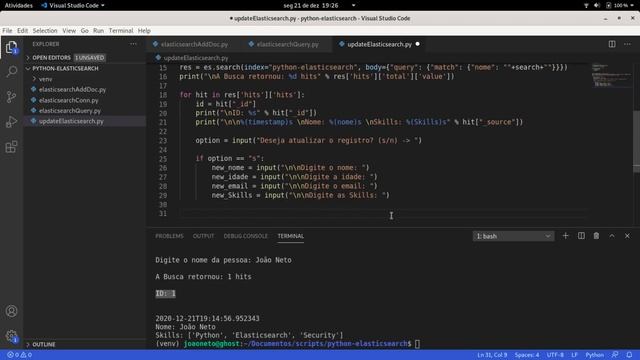 Atualizar documento no Elasticsearch utilizando Python смотреть онлайн
