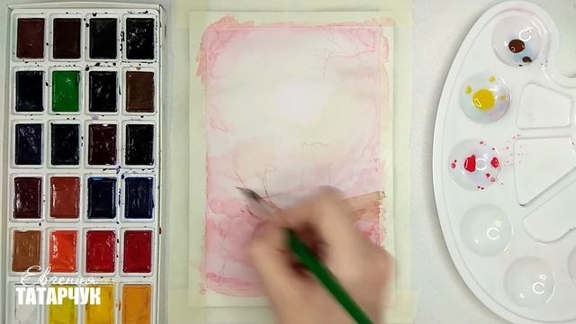 Как нарисовать КОТА? | Рисую романтичную иллюстрацию акварелью смотреть онлайн