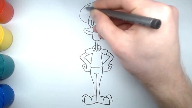 Губка Боб — Сквидвард. Раскраска для детей смотреть онлайн