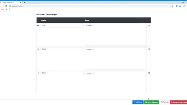 Bootstrap Tab CKEditor Plugin 2.0 Demo смотреть онлайн