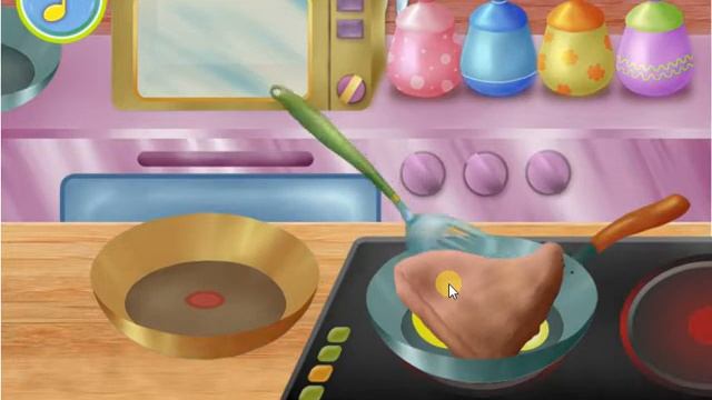 Игры для детей: игры для девочек. Приготовление мяса смотреть онлайн
