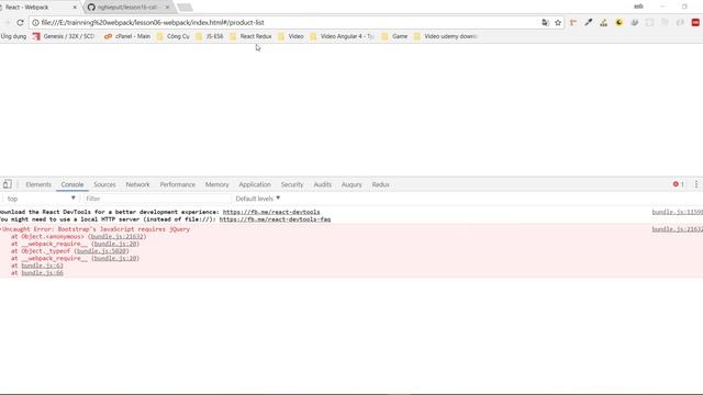 8. Webpack : Tích Hợp Jquery, React, Redux Devtools смотреть онлайн