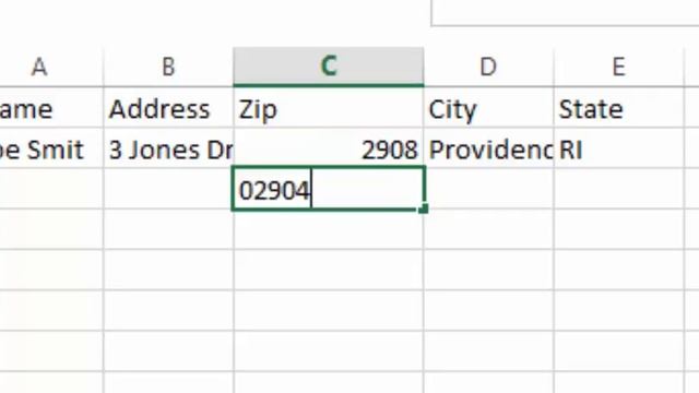 Zip Code Problem in Excel смотреть онлайн