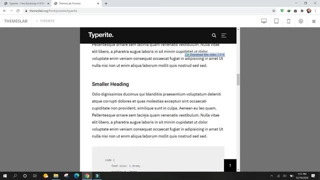 Typerite: Free Bootstrap 4 HTML5 Blog Website Template смотреть онлайн
