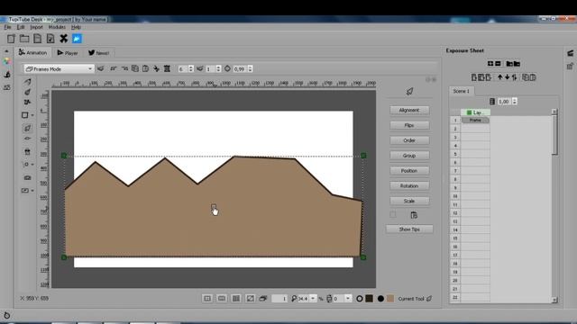 Инструмент Polyline. Tupi Tube на русском.
