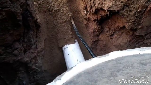 Септик Флагман. Сброс воды в дорожную канаву. смотреть онлайн