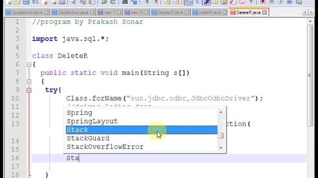 java Delete Record Database program | java Delete DATABASE смотреть онлайн
