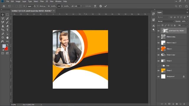 Facebook & Instagram Business Banner Design | Photoshop Tutorials смотреть онлайн