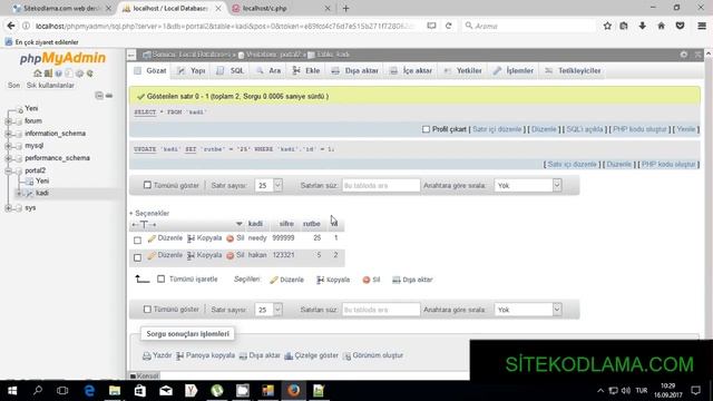 PHP DERS UYGULAMA 06 PDO VERİTABANI SEÇME SELECT смотреть онлайн