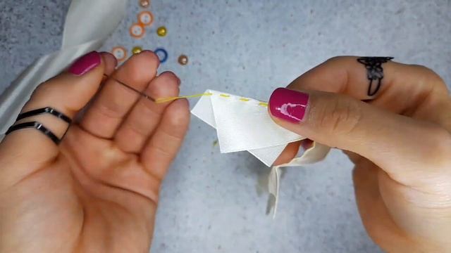 handmade ribbon flower | ribbon flower super easy | DIY смотреть онлайн