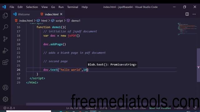 jsPDF Tutorial to Convert or Encode Output PDF File to Base64 String in Javascript Full Example смотреть онлайн