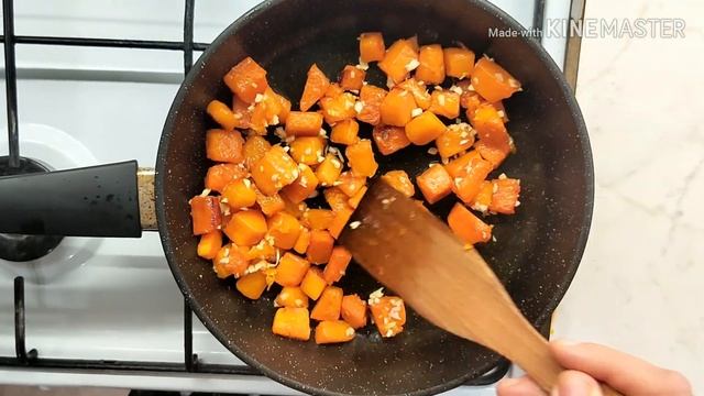 Тыквой и Не Пахнет! Гарнир из Тушеной Тыквы в Сливочно-Чесночном соусе! ППрецепт! смотреть онлайн