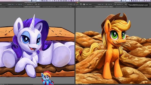 Pony Sweets (My Little Pony Art Speed Paint) смотреть онлайн