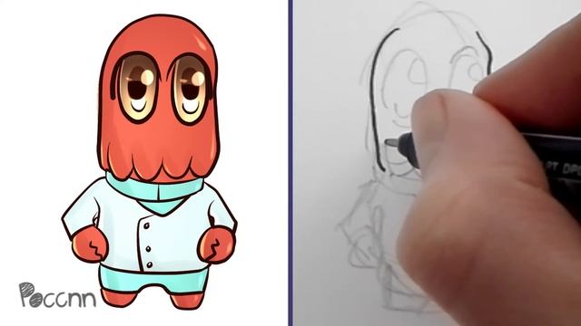 Cómo Dibujar A Zoidberg Chibi (Futurama)