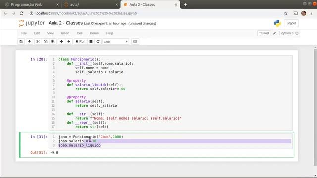 [Python e Django Aula 2 - Tópico 3] Anotação property para preservar o encapsulamento em Python смотреть онлайн