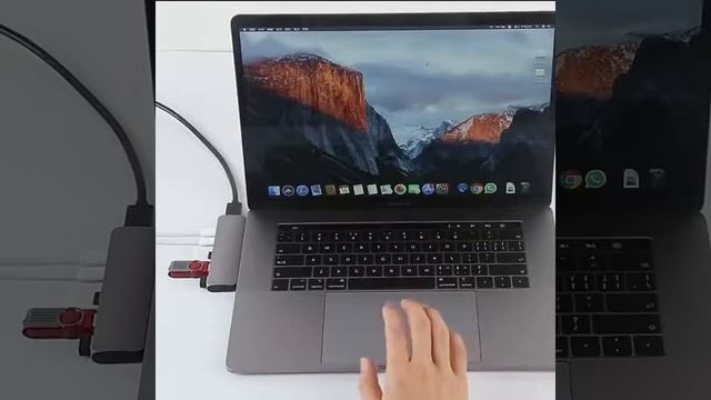 USB C Hub Thunderbolt 3 Dock with HDMI-compatible Rj45 Adapter TF SD Reader for MacBook Pro/Air M1 смотреть онлайн