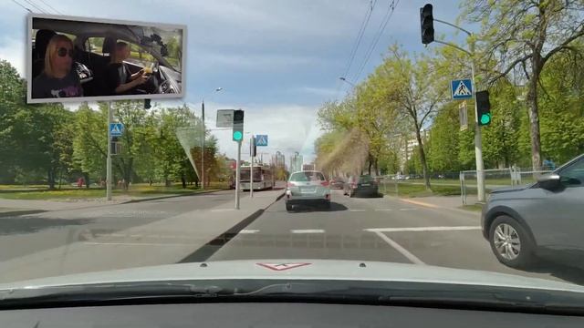 Вождение по Маршруту ГАИ Семашко г. Минск смотреть онлайн