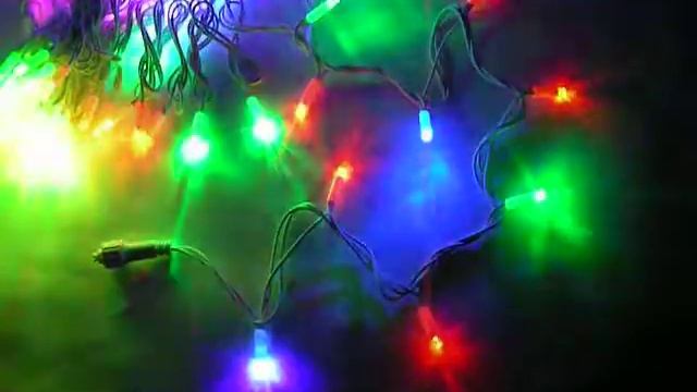 Уличная цветная гирлянда 10 метров Белый кабель смотреть онлайн