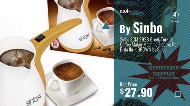 Top 10 Sinbo Coffee, Tea & Espresso [2018]: Sinbo SCM 2928 Greek Turkish Coffee Maker Machine