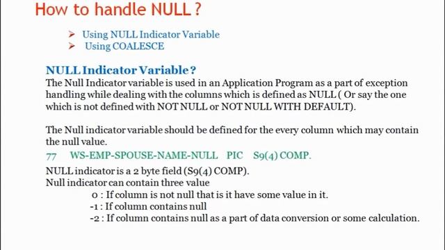 Null Indicator | SQLCODE -305 - interview coaching | interview training смотреть онлайн