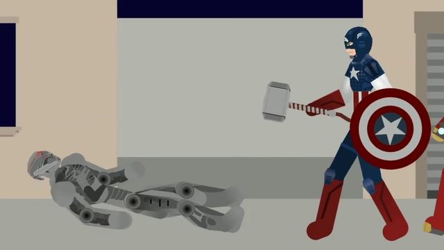 Iron Man VS Ultron (Stick Nodes) | With sound effects | Stick Animation Zone смотреть онлайн