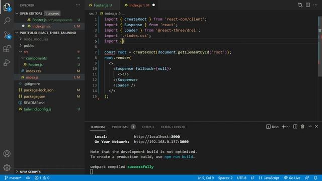 Make Your Portfolio Stand Out with React, Three.js, and Tailwind CSS - Part 1 #threejs #portfolio смотреть онлайн