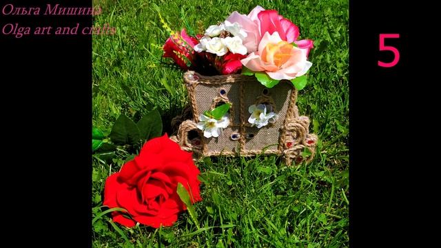 DIY 12 идей из джута и мешковины: цветы, панно, ангелы, домовой, шкатулки. смотреть онлайн
