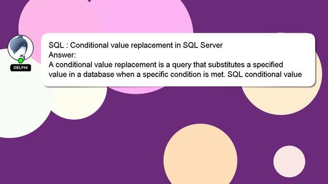 SQL : Conditional value replacement in SQL Server смотреть онлайн