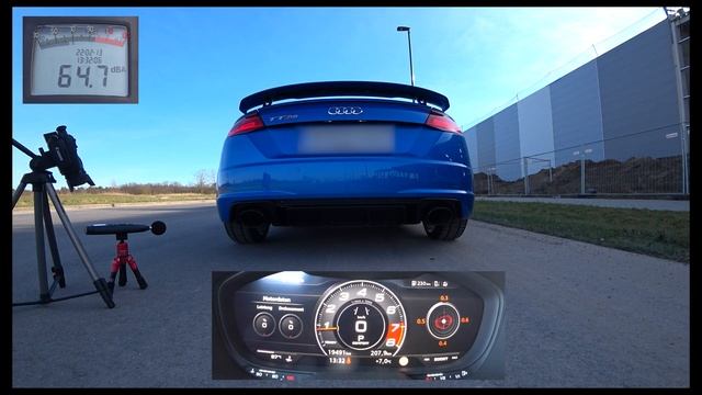 Audi TT RS Schallpegelmessungen Nahfeldmessung смотреть онлайн