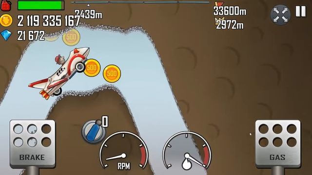 Hill Climb Racing. Rocket+Cave 3867m. смотреть онлайн