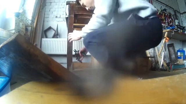 Restoration of an antique cupboard.Реставрация горки. Работа выпускника Александра Фокина. смотреть онлайн