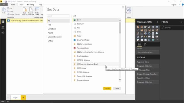 Power BI - Connecting to a database смотреть онлайн
