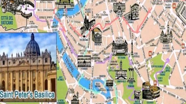 карта рима с достопримечательностями на языке смотреть онлайн