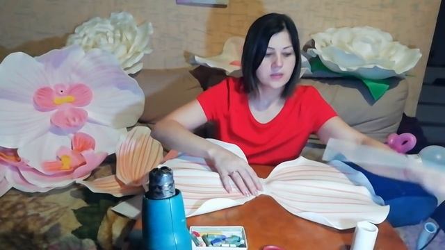 Бесплатный МК. Светильник-орхидея из изолона смотреть онлайн