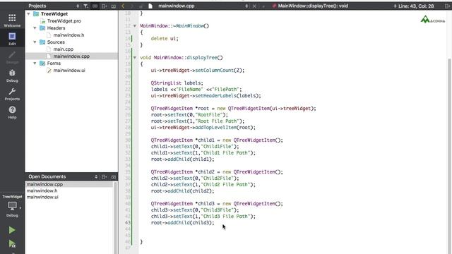 QTreeWidget (Part 1) | Insert & display data in QTreeWidget | (Qt C++ Tutorial #26) смотреть онлайн