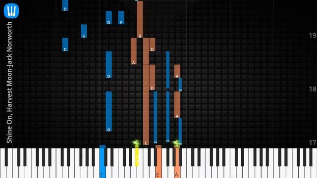 ?Shine On, Harvest Moon, Solo & Chord, Jack Norworth, Synthesia Piano смотреть онлайн