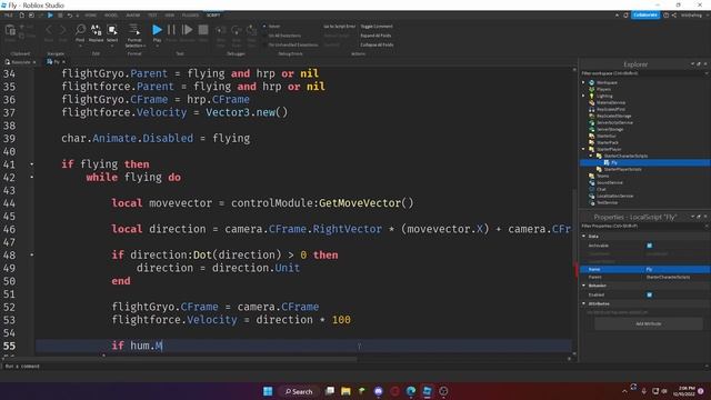 How to make an advanced flying system in Roblox Studio смотреть онлайн