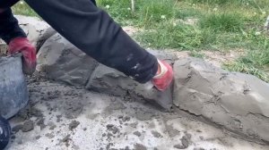бордюры  из  арт  бетона.  декоративный  камень.  работа мастерской  Эльдара  Асанова.  мастер клас