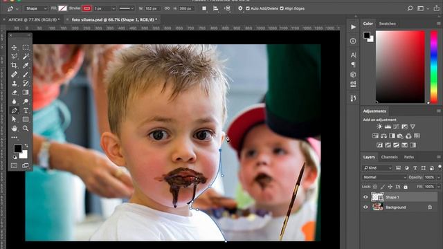 04 Photoshop: Herramienta de pluma con forma смотреть онлайн