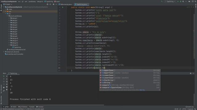 Kurs podstaw Java Lekcja 13 Typ String - ciąg znaków Kodowania znaków i manipulacje na tekście смотреть онлайн