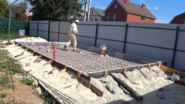 Фундаментная плита под баню 4 на 7. Буквально за пару дней смотреть онлайн