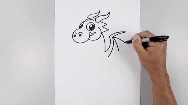 How To Draw a Dragon | Drawing Tutorial for Kids смотреть онлайн