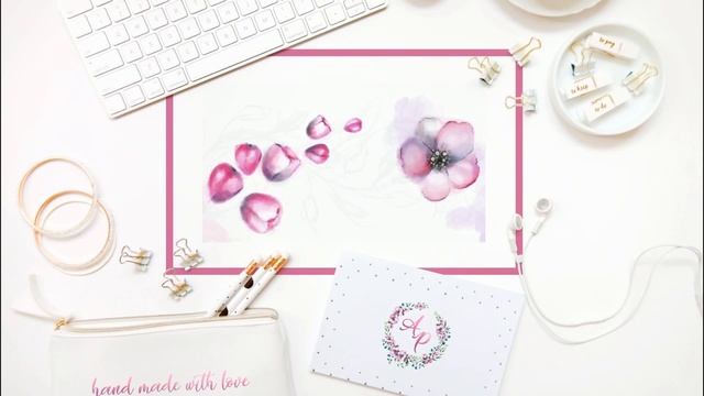A little bit of logo creation process / Процесс создания логотипа в Procreate / watercolor painting смотреть онлайн
