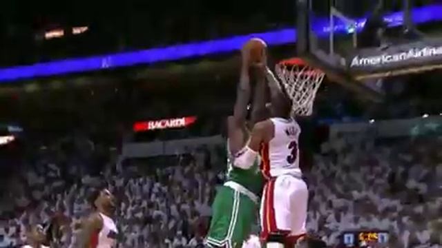 Wade Blocks Bass on Game 5 (2012 East Finals) смотреть онлайн