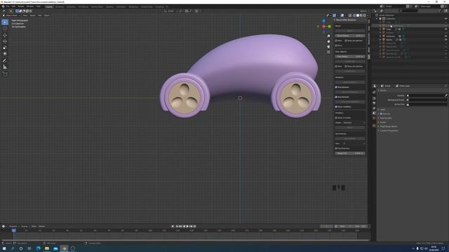Blender 2.90 Bevel After Boolean Electric Car Modeling Tutorial смотреть онлайн